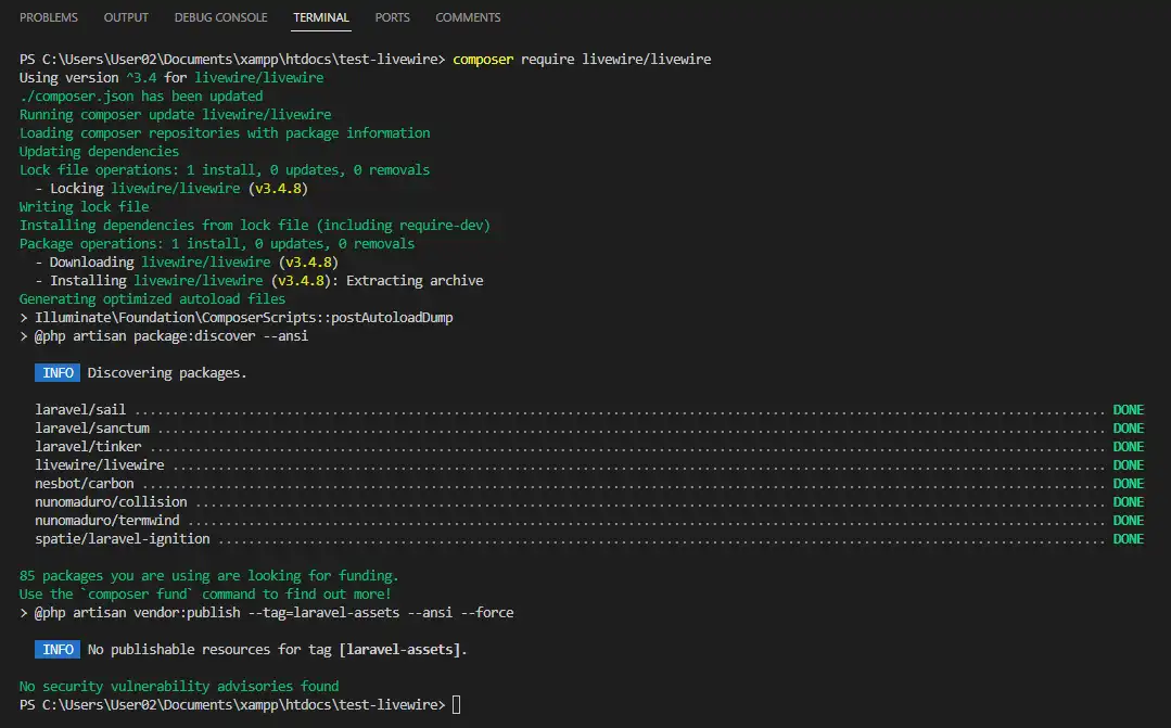Create a Laravel Project