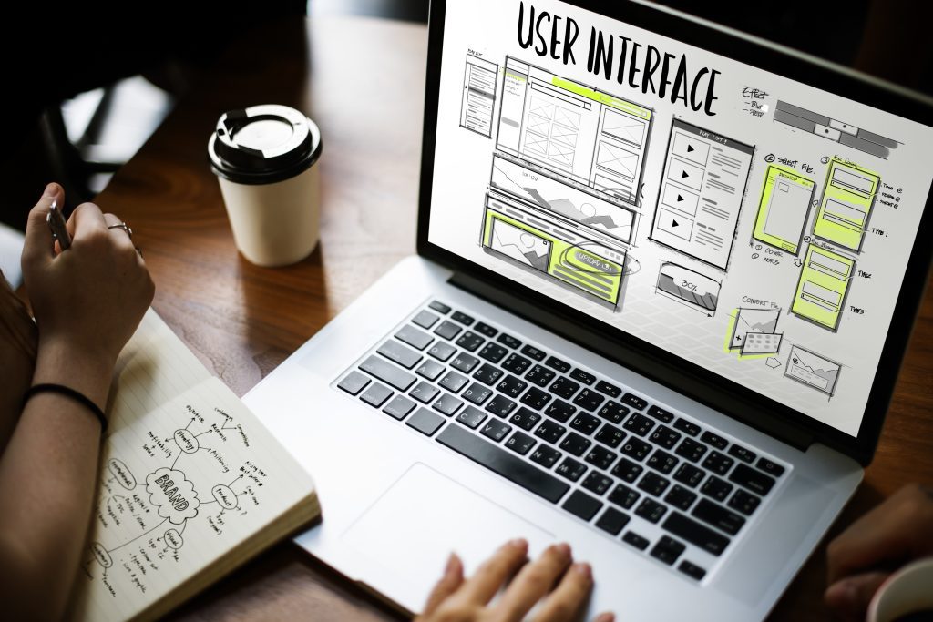 Website Development Layout Sketch Drawing