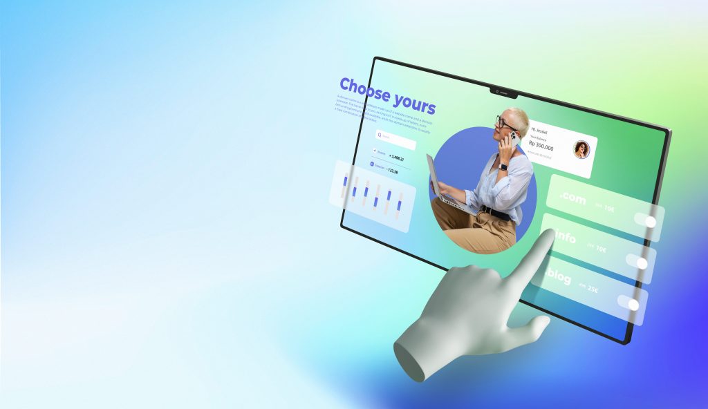 3d Rendering Website Hosting Concept