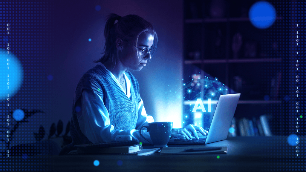 Person Using Laptop Using Artificial Intelligence Generate Images (1)