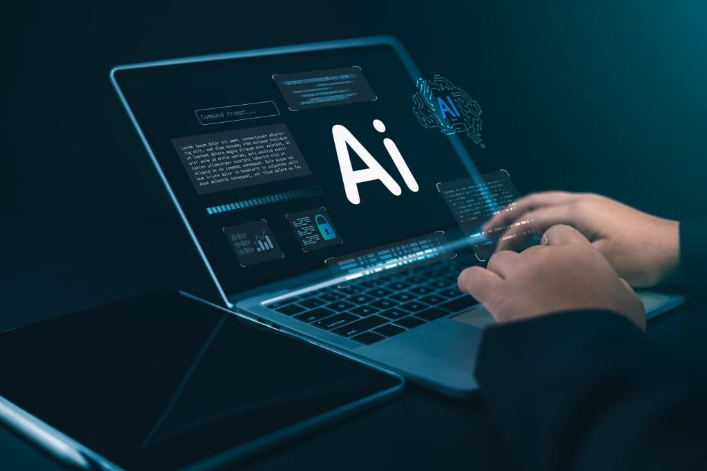 Ai Technology Artificial Intelligence Work Help Maximize Efficiency Human Hand Uses Ai Technology Help Analyze Big Data Use It Human Daily Life Future Technology Data Network 1024&times;683